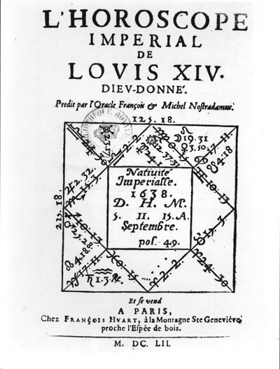 Louis XIV (1638-1715) tarafından Michel Nostradamus (1503-66) tarafından François Huart tarafından Paris