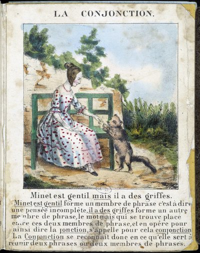 1850 dolaylarında “La grammaire en images” broşür albümünde. by French School