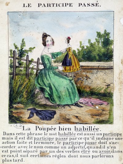 1850 dolaylarında “La grammaire en images” broşür albümünde. by French School