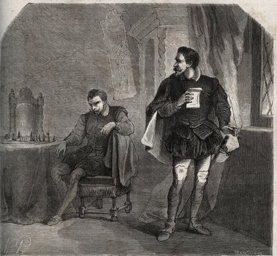 James Balfour ile bir satranç oyununda, Kraliçe Mary (Mary) Iere Stuart