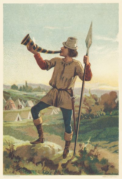 14. yüzyılda piyade trompet by French School