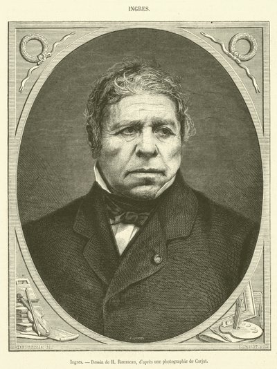 Ingres (gravür) by French School