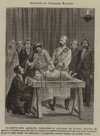 Bir Şövalye Kadosch'un Başlatılması (gravür) by French School