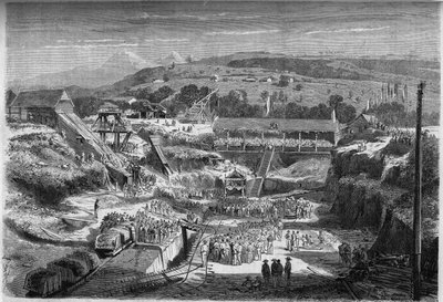 Bir tamir havuzunun ilk montajı (teknelerin inşası ve onarımı için kullanılır). Fort de France (Fort-de-France), Martinik by French School