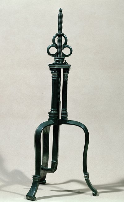 Ambroise Pare (c.1510-90) tarafından resmedilene benzer trepanasyon aleti 16.-17. yüzyıl (metal) by French School