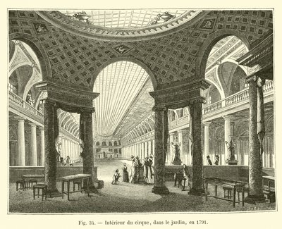 1791 yılında bahçede sirk İç, by French School