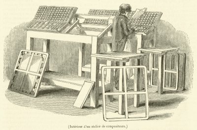 Bir besteci atölyesinin içi (gravür) by French School