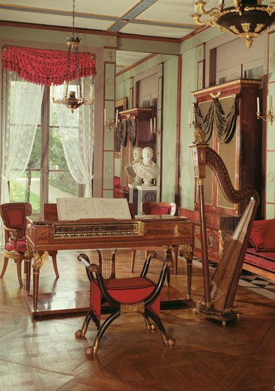 İmparatoriçe Josephines müzik odasının içi by French School