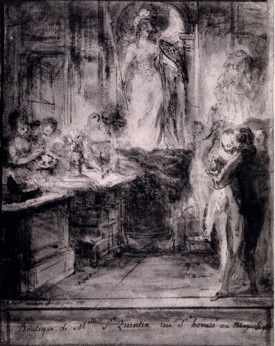 Venedik Dükkanının İçi, 1777 by French School