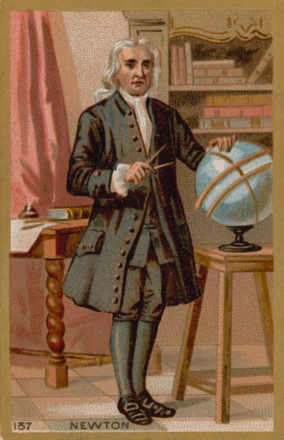 Isaac Newton, 17.-18. Yüzyıl İngiliz fizikçisi by French School