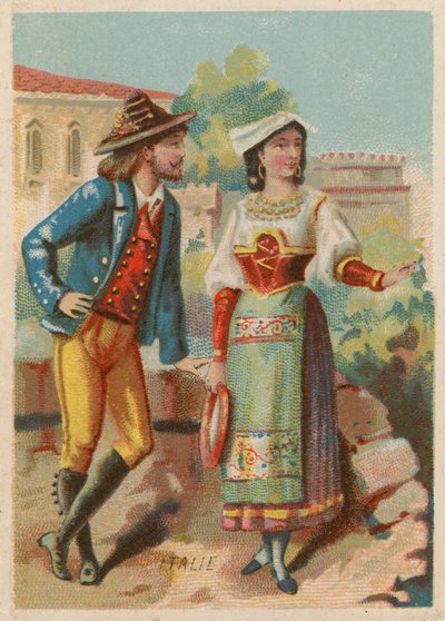 İtalyan kostümü by French School