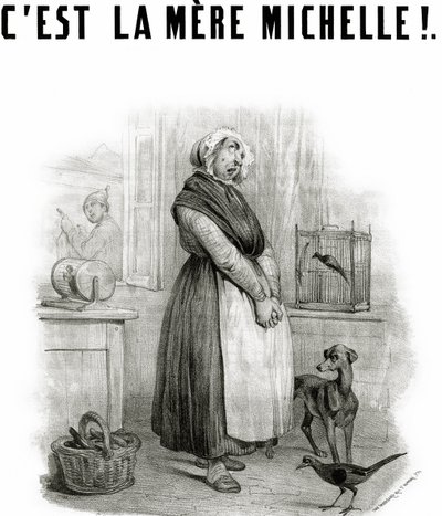 Bu anne Michelle!... komik şarkı, litografi by French School
