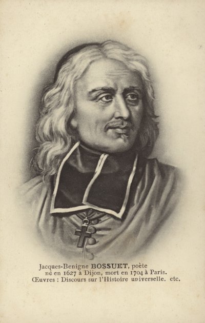Jacques-Benigne Bossuet (1627-1704), Fransız Katolik piskopos, ilahiyatçı ve yazar (lito) by French School