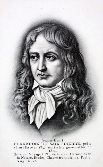 Jacques-Henri Bernardin de Saint-Pierre, Fransız yazar (lito) by French School