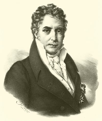 Jacques-Louis David, portre (gravür) by French School