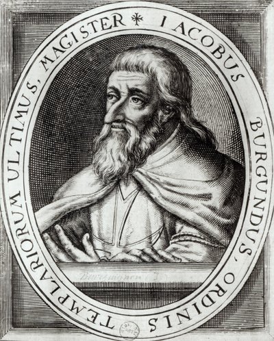 Jacques de Molay (c.1243-1314) Tapınak Şövalyelerinin Ustası by French School