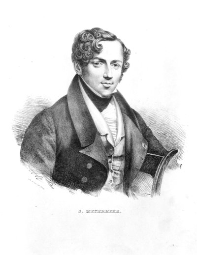 Jakob Meyerbeer (1791-1864) Alman besteci, van Lier kardeşler tarafından oyulmuş by French School