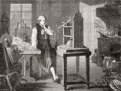 James Watt Glasgow atölyesinde Thomas Newcomen