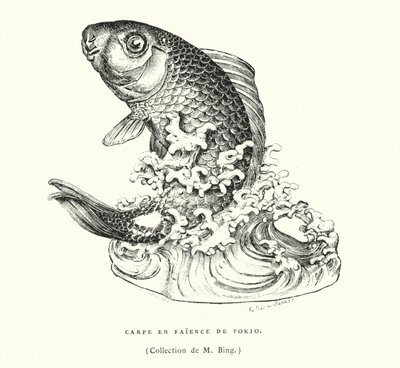 Japon fayans sazan (gravür) by French School