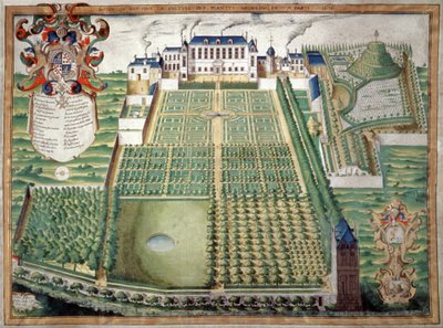 Jardin des Plantes, Paris. 1636 (suluboya) by French School