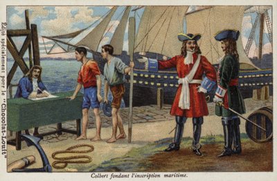 Jean-Baptiste Colbert, Fransız Donanma sicilini kuruyor, 17. Yüzyıl by French School