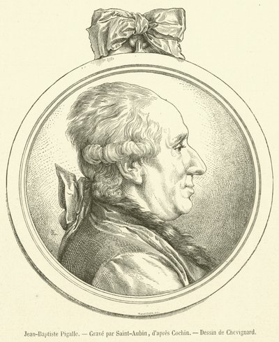 Jean-Baptiste Pigalle (gravür) by French School