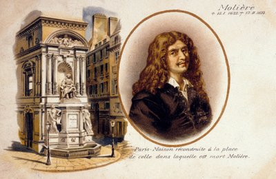 Jean-Baptiste Poquelin, diğer adıyla Moliere (renkli taş) by French School