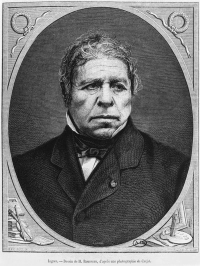 Jean Auguste Dominique Ingres (1780-1867), Etienne Carjat (1828-1906) 1867 tarafından çekilmiş bir fotoğraftan by French School