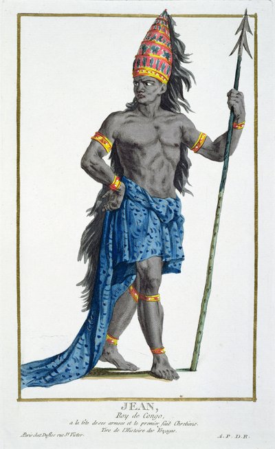 Jean, Kongo Kralı, Pierre Duflos (1742-1816), 1780 (bakır gravür) tarafından oyulmuş by French School