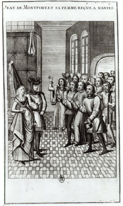 Jean de Bretagne (1293-1345) Montfort Kontu ve karısı Nantes