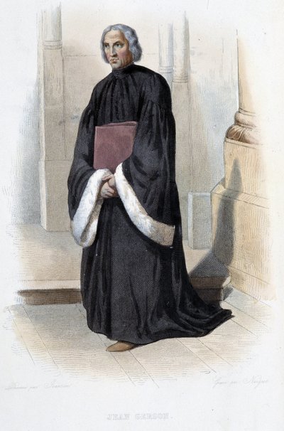 Jean de Gerson, Fransız tahmincisi ve ilahiyatçı (1363-1429) - “” Le Plutarque francais ””de, Mennechet, Paris by French School