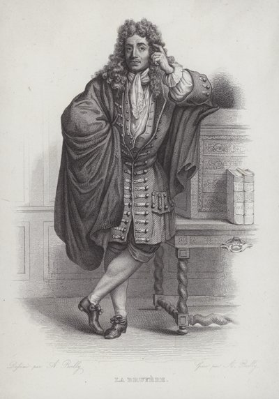 Jean de La Bruyere, Fransız filozof, ahlakçı ve yazar (gravür) by French School