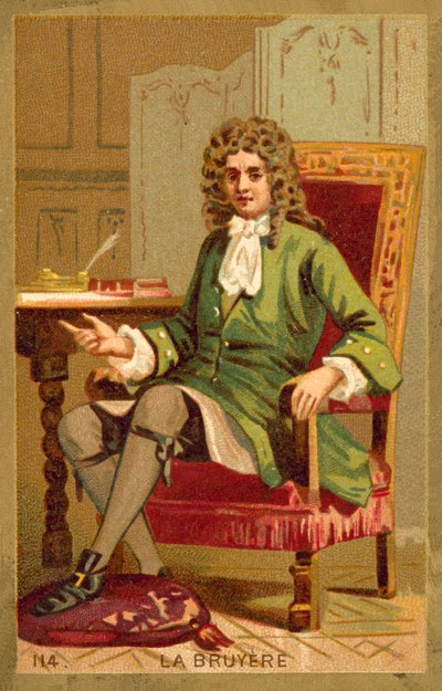 Jean de la Bruyere, Fransız filozof (chromolitho) by French School