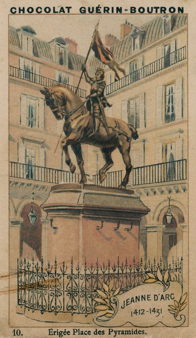Jeanne dArc, 1412-1431, Erigee Place des Pyramides by French School