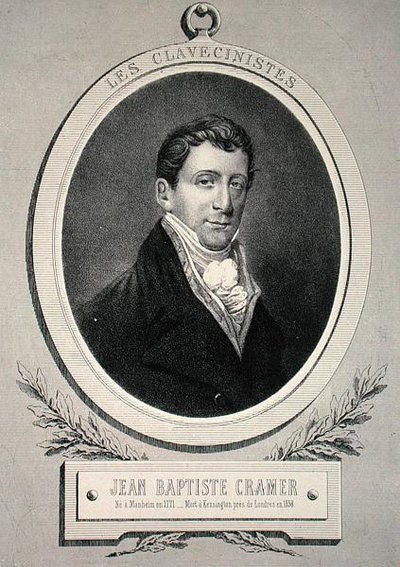 Johann Baptist Cramer (1771-1858), Alfred Lemoine (lito) tarafından oyulmuş by French School