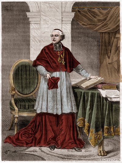 Joseph Fesch (1763-1839), Fransız Kardinal - 1879 gravür - Kardinal Joseph Fesch