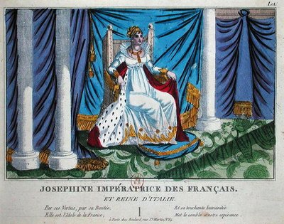 Josephine (1763-1814) Fransız İmparatoriçesi ve İtalya Kraliçesi (renkli taş) by French School