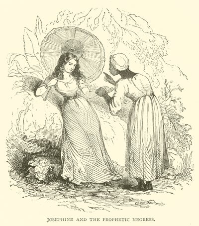 Josephine ve kehanet niteliğindeki siyah kadın (oyma) by French School