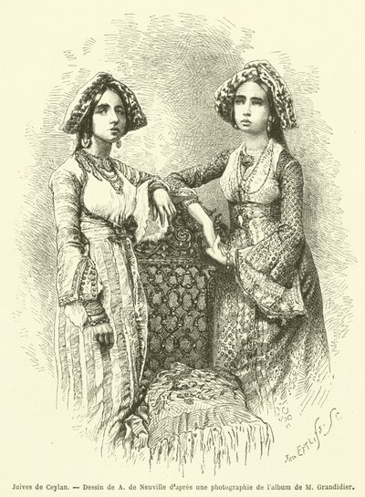Seylan Yahudileri (gravür) by French School
