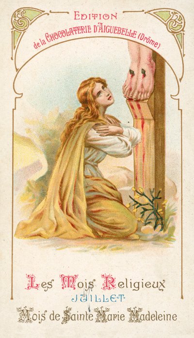 Temmuz, St Mary Magdalene ayı (chromolitho) by French School