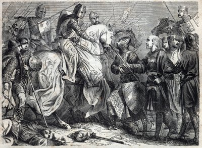 Kral Alfonso V the Magnanimous (v. 1396-1458), Aragon kralı, Napoli krallığını fethediyor. Maurice Lachatre