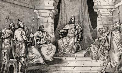 King Charibert (521-67) in Council with Magistrates, from 