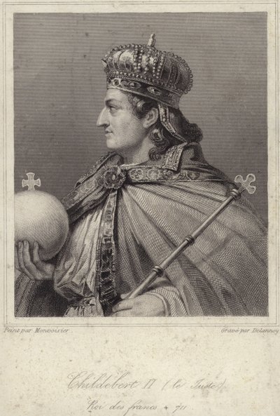 Avustralya Kralı II. Childebert by French School