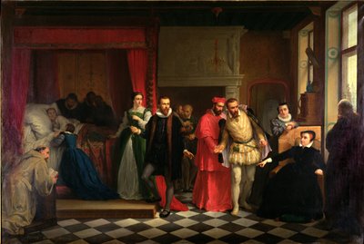 Kral II. Francis (1544-60) Ölüm Yatağında, 1865 by French School