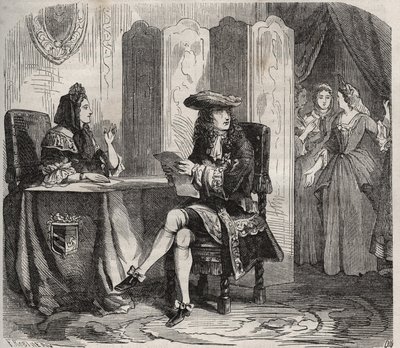 Kral Louis XIV (1638 -1715) ve karısı Maintenon Markizi (Francoise d