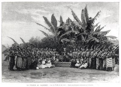 Kral Toffa (r.1874-1908) ve Sarayı, Dahomey, 1892 by French School