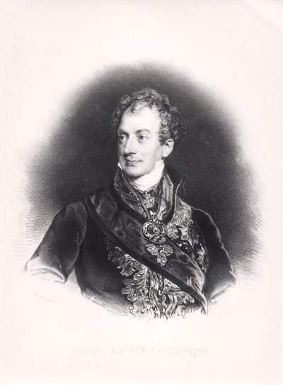 Klemens Wenzel Nepomuk Lothar (1773-1859) Metternich-Winneburg Prensi, 1815 dolayları by French School