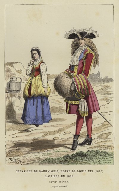 Saint Louis Nişanı Şövalyesi, Louis XIV saltanatı, 1693 ve mandıracı, 1680 by French School