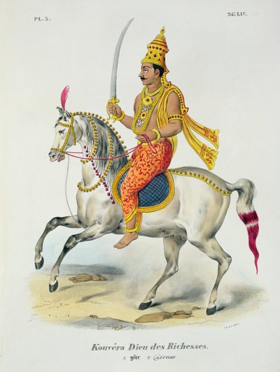 C. de Motte (1785-1836) tarafından oyulmuş Zenginlik tanrısı Kubera by French School