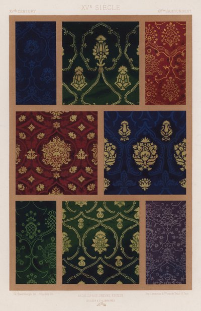 Kumaşların Süsü: XVth Century, XVe Siecle, XVtes Jahrhundert (renkli taş) by French School